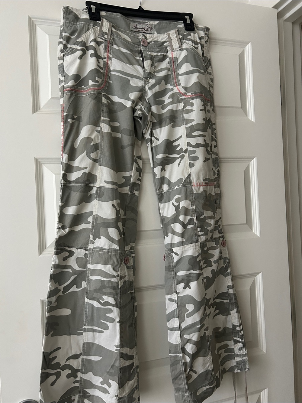 American Rag Gray and White Camo Cargo Pants